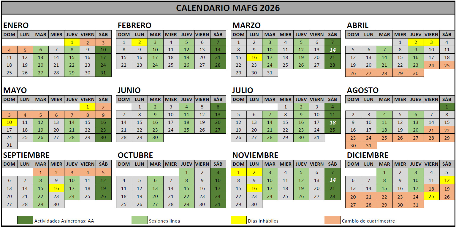 Calendario académico 2026